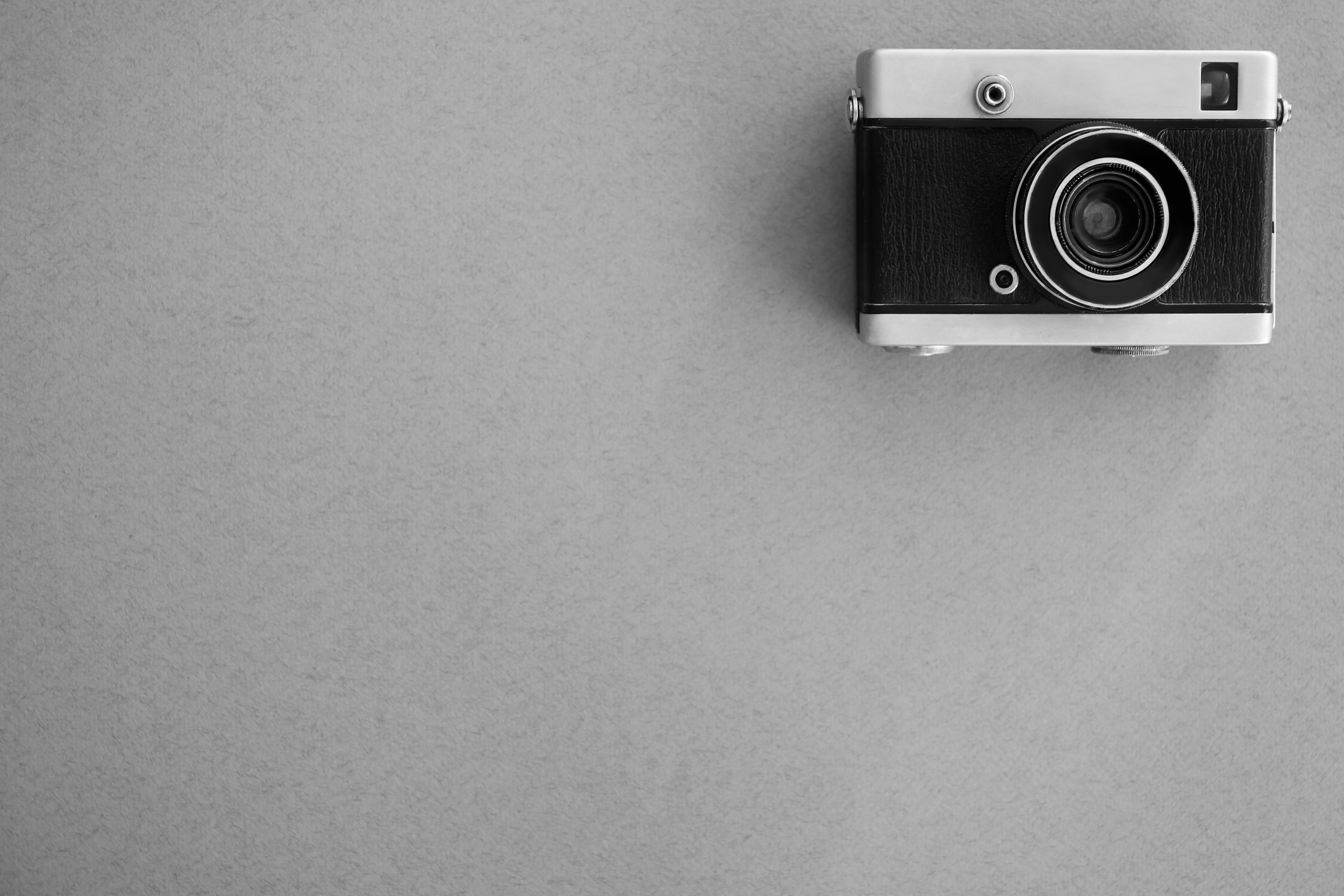 Vintage Camera on Grey Background
